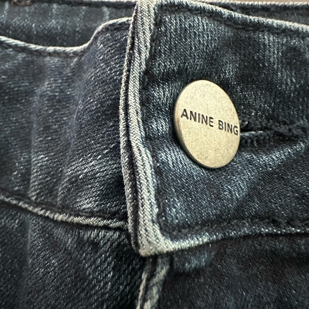 ANINE BING Patch Pocket Cropped Wide Leg Jeans (J4) - Picture 5 of 9